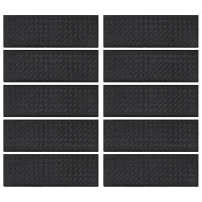 Tapetes para degraus de escada 10 pcs 25x75 cm borracha