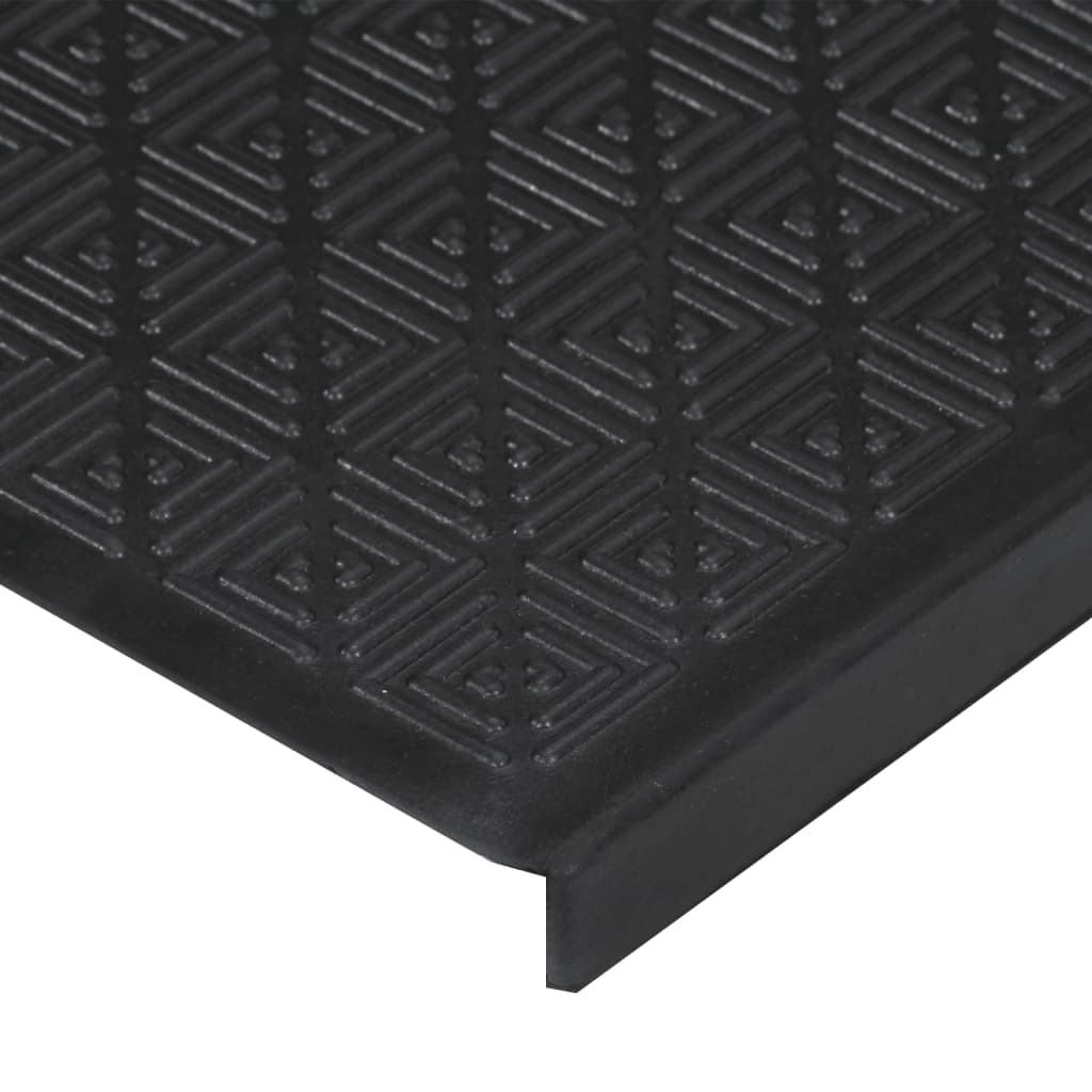 Tapetes para degraus de escada 10 pcs 25x75 cm borracha