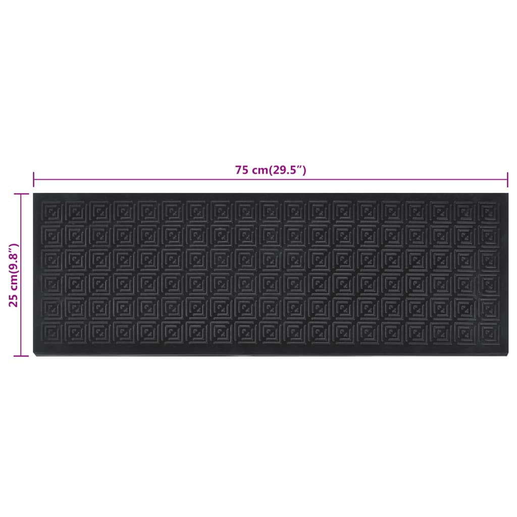 Tapetes para degraus de escada 10 pcs 25x75 cm borracha