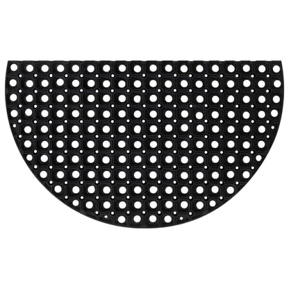 Tapete de porta semicircular 45x75 cm borracha