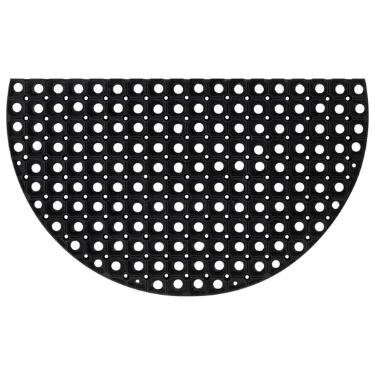 Tapete de porta semicircular 45x75 cm borracha