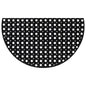 Tapete de porta semicircular 45x75 cm borracha