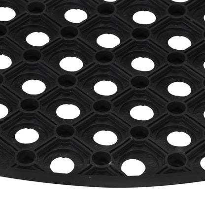 Tapete de porta semicircular 45x75 cm borracha