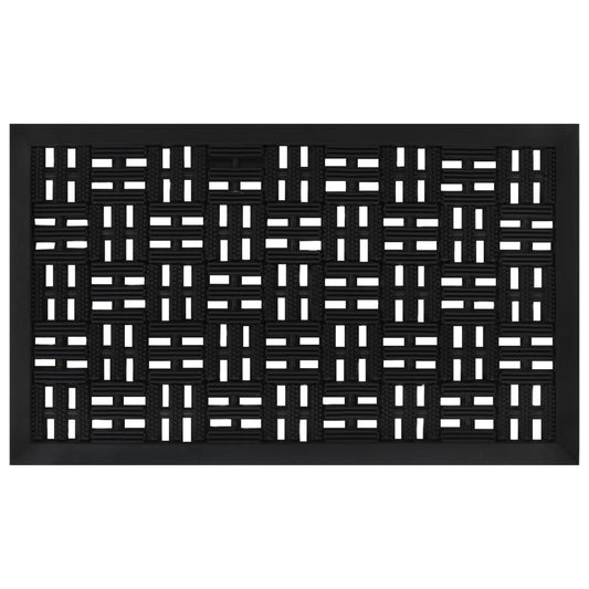 Tapete de porta retangular 45x75 cm borracha
