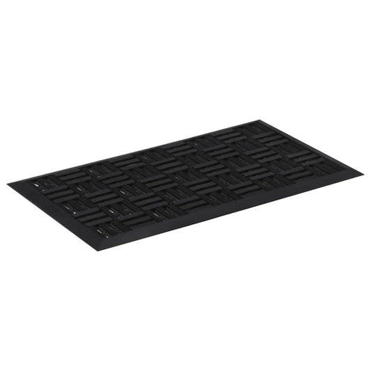 Tapete de porta retangular 45x75 cm borracha
