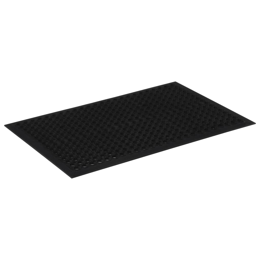 Tapete de porta retangular 60x90 cm borracha
