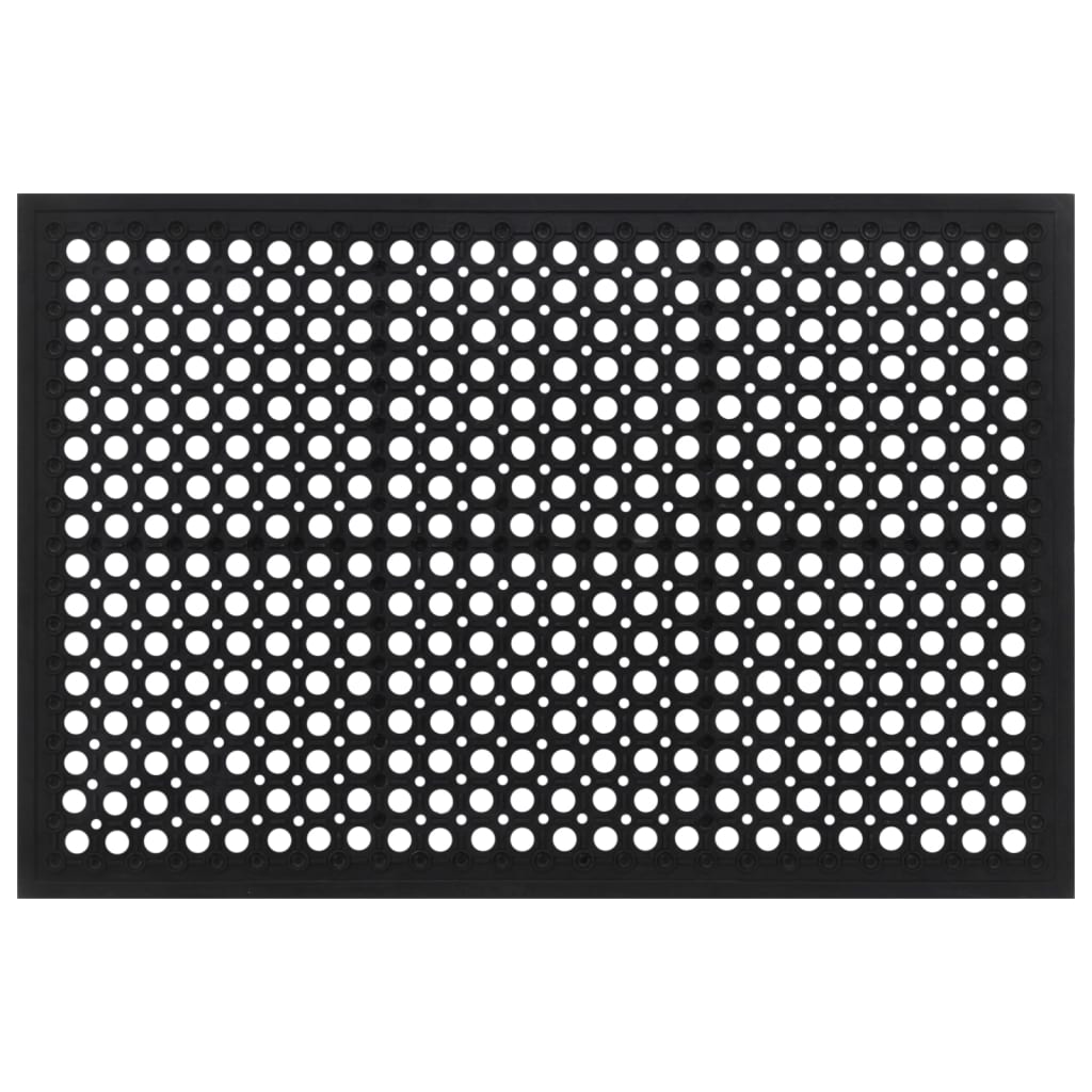 Tapete de porta retangular 60x90 cm borracha