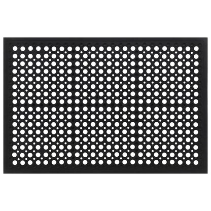 Tapete de porta retangular 60x90 cm borracha
