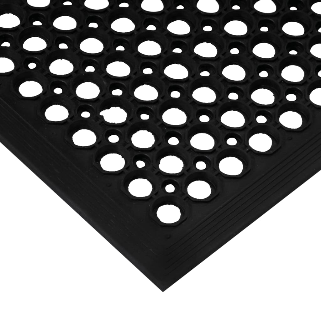 Tapete de porta retangular 60x90 cm borracha