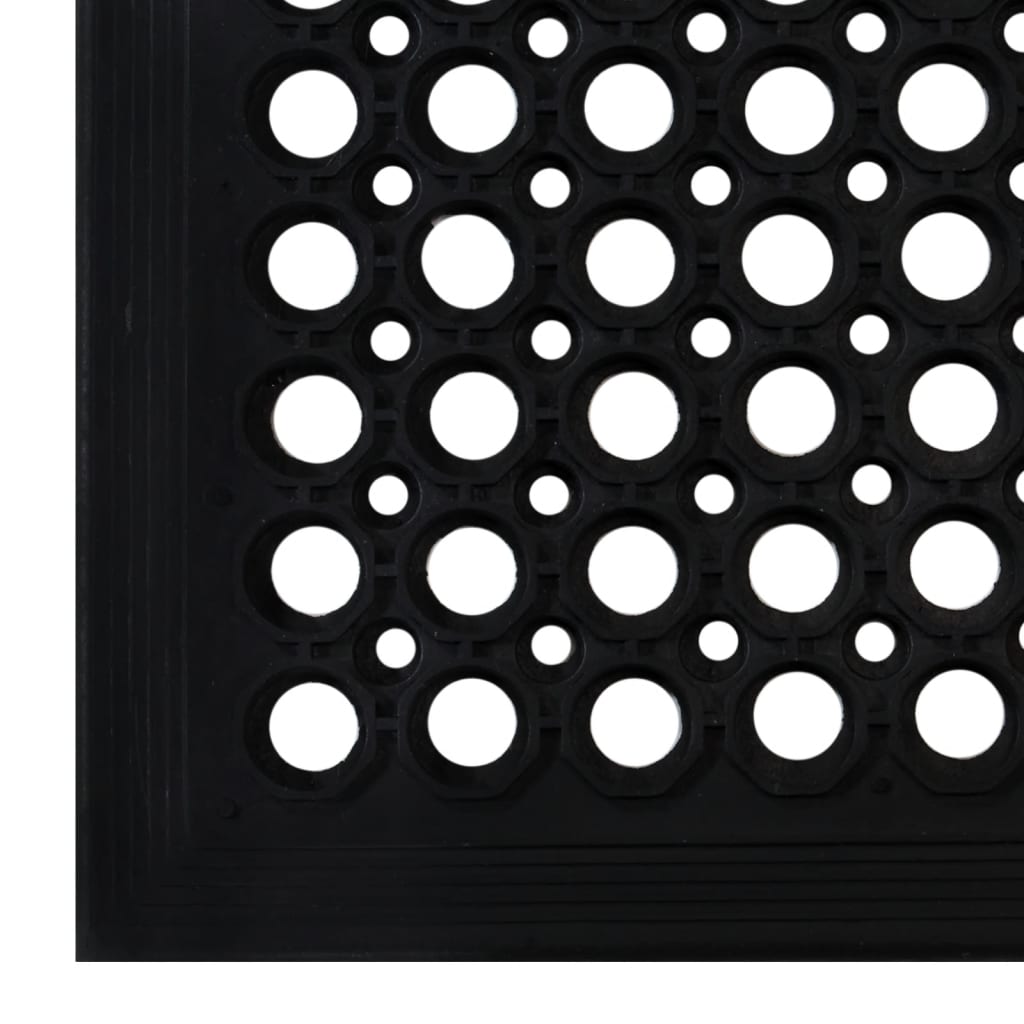 Tapete de porta retangular 60x90 cm borracha