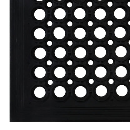 Tapete de porta retangular 60x90 cm borracha