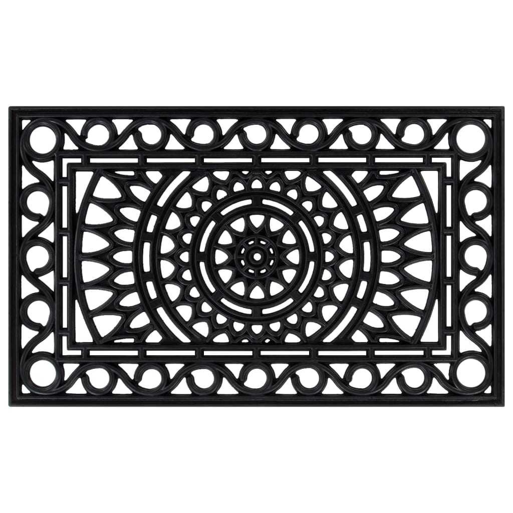 Tapete de porta retangular 45x75 cm borracha