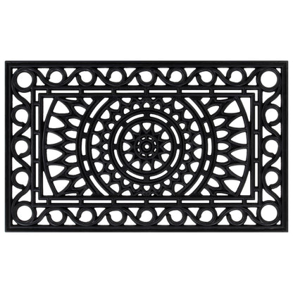 Tapete de porta retangular 45x75 cm borracha