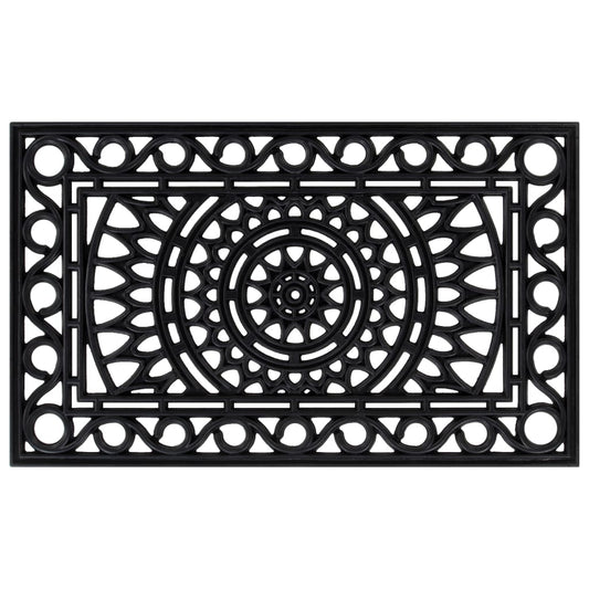 Tapete de porta retangular 45x75 cm borracha