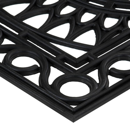 Tapete de porta retangular 45x75 cm borracha