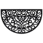 Tapete de porta semicircular 45x75 cm borracha