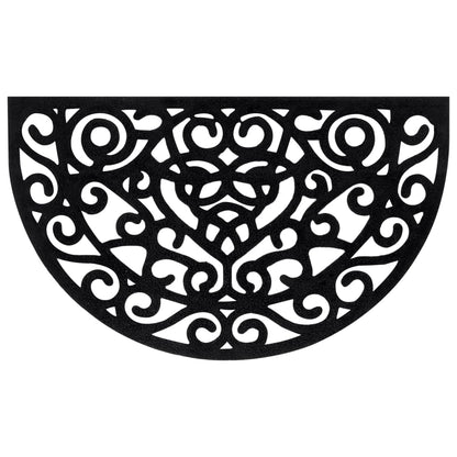 Tapete de porta semicircular 45x75 cm borracha