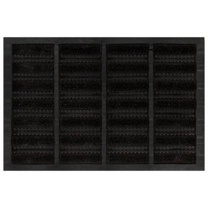Tapete de porta retangular 40x60 cm borracha e fibra de coco