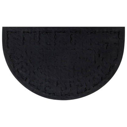 Tapete de porta semicircular 45x75 cm borracha e fibra de coco