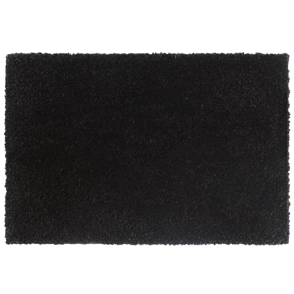 Tapetes porta 5 pcs 40x60 cm fibra coco tufada preto