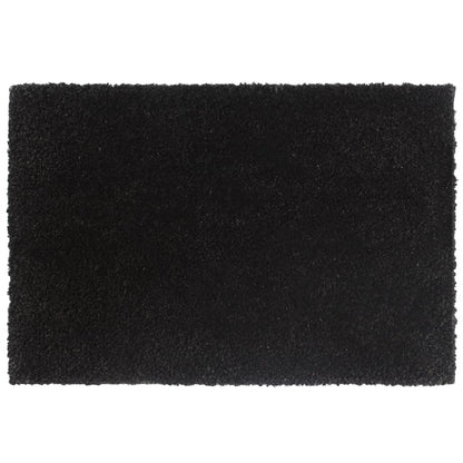 Tapetes porta 5 pcs 40x60 cm fibra coco tufada preto