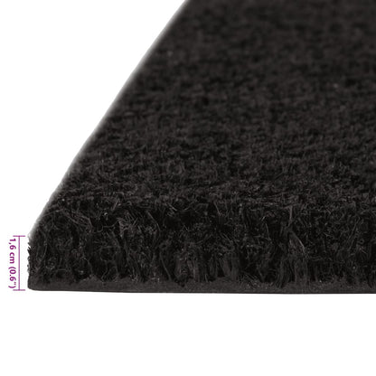 Tapetes porta 5 pcs 40x60 cm fibra coco tufada preto