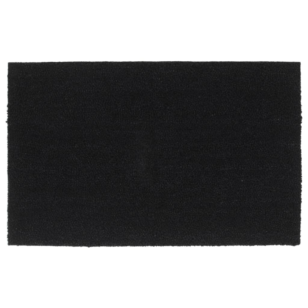 Tapete de porta 50x80 cm fibra de coco tufada preto