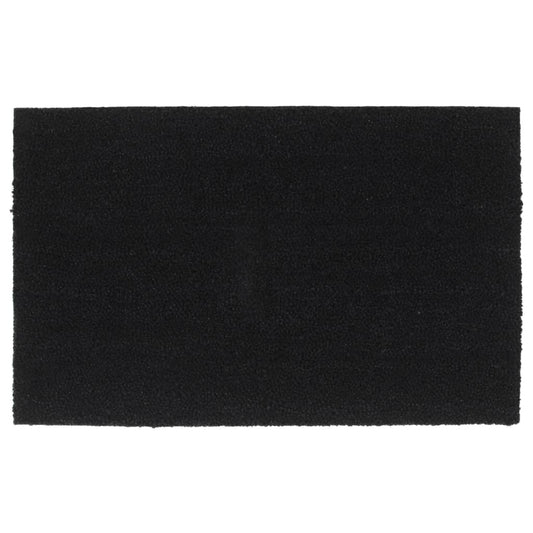 Tapete de porta 50x80 cm fibra de coco tufada preto