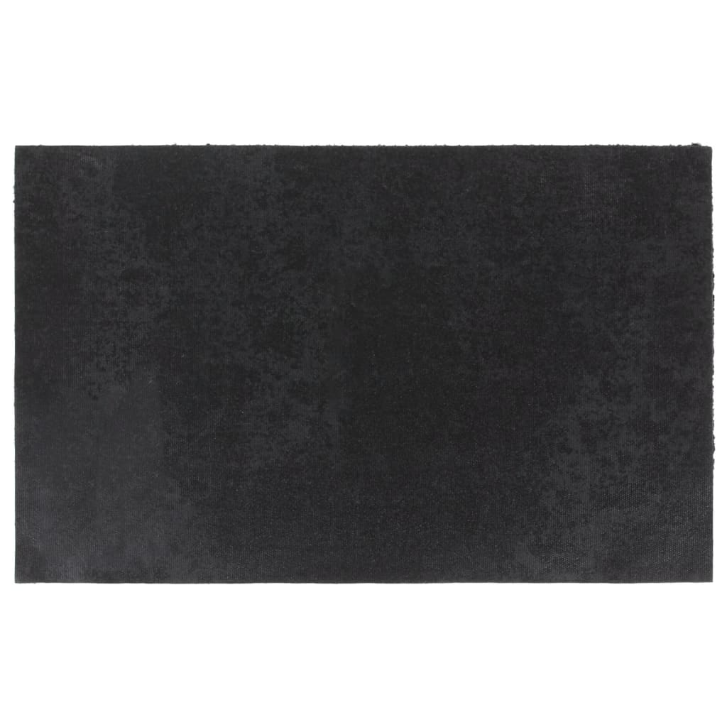 Tapete de porta 50x80 cm fibra de coco tufada preto