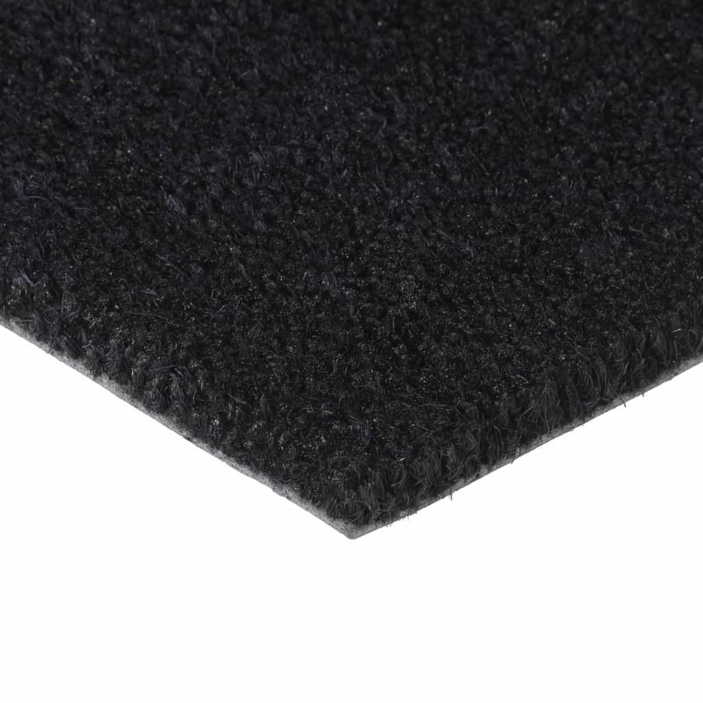 Tapete de porta 50x80 cm fibra de coco tufada preto