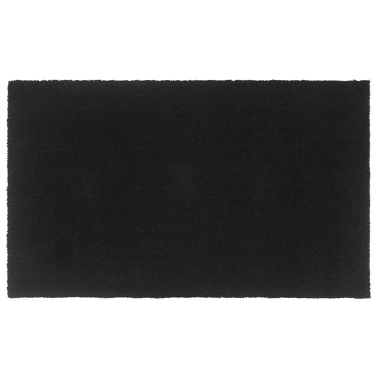 Tapete de porta 90x150 cm fibra de coco tufada preto