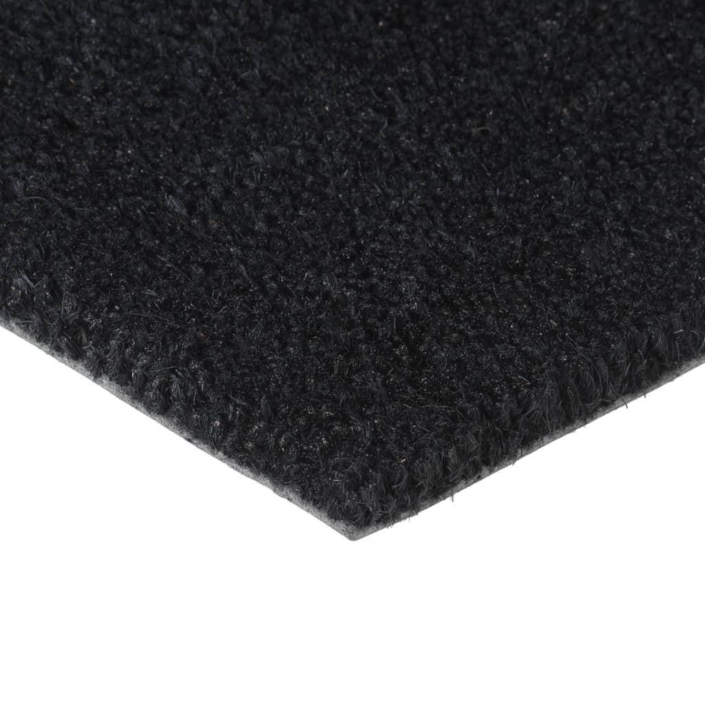 Tapete de porta 90x150 cm fibra de coco tufada preto