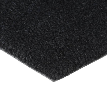 Tapete de porta 90x150 cm fibra de coco tufada preto