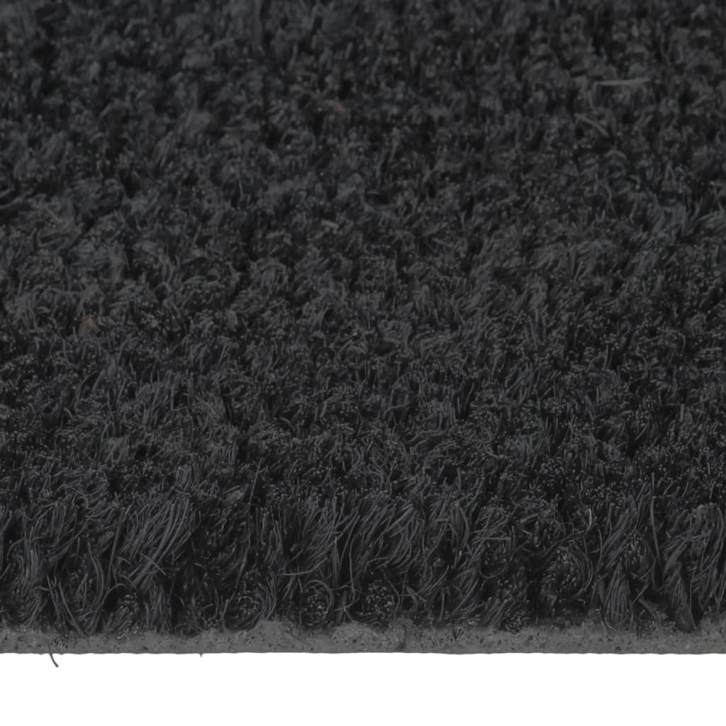 Tapete de porta 90x150 cm fibra de coco tufada preto