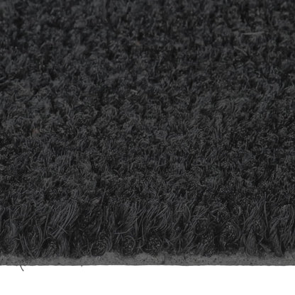 Tapete de porta 90x150 cm fibra de coco tufada preto