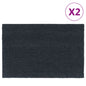 Tapetes porta 2 pcs 40x60 cm fibra coco tufada cinzento escuro