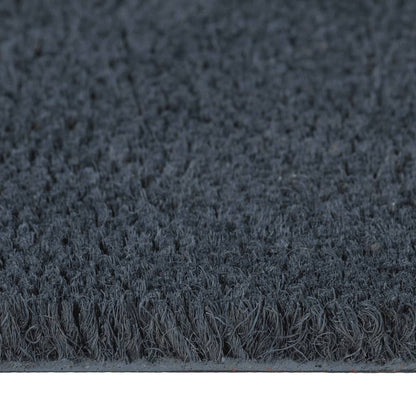 Tapetes porta 2 pcs 40x60 cm fibra coco tufada cinzento escuro