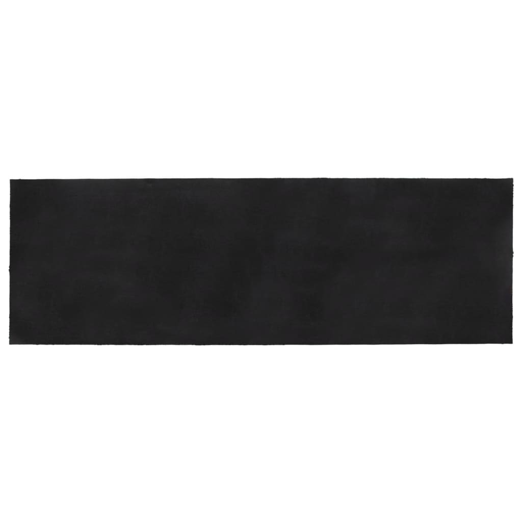 Tapete de porta 100x300 cm fibra de coco tufada cinzento escuro