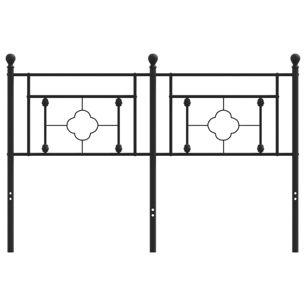 Cabeceira de cama 140 cm metal preto