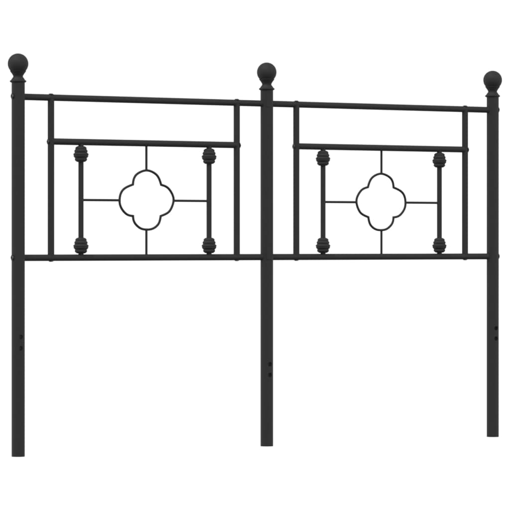 Cabeceira de cama 140 cm metal preto