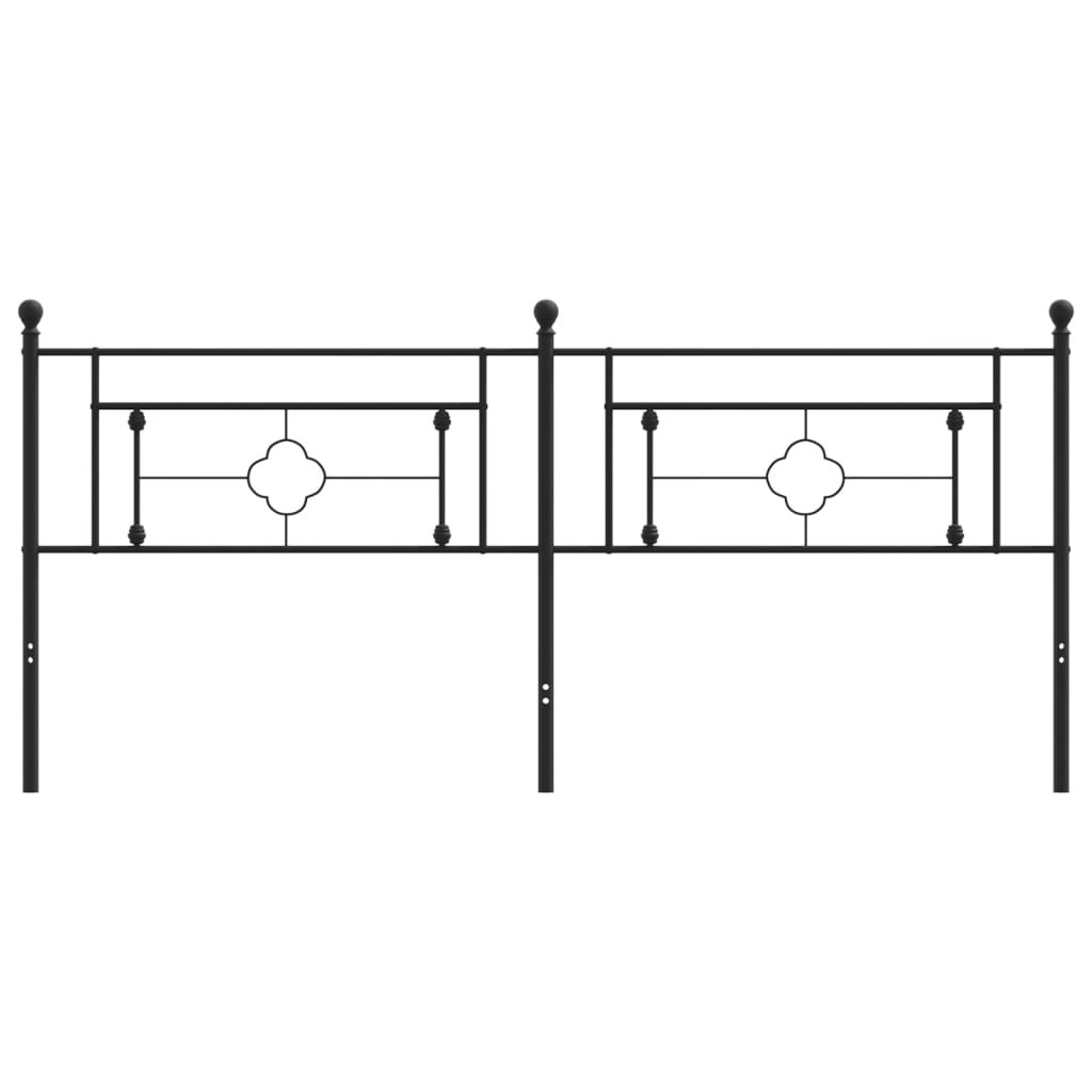 Cabeceira de cama 200 cm metal preto