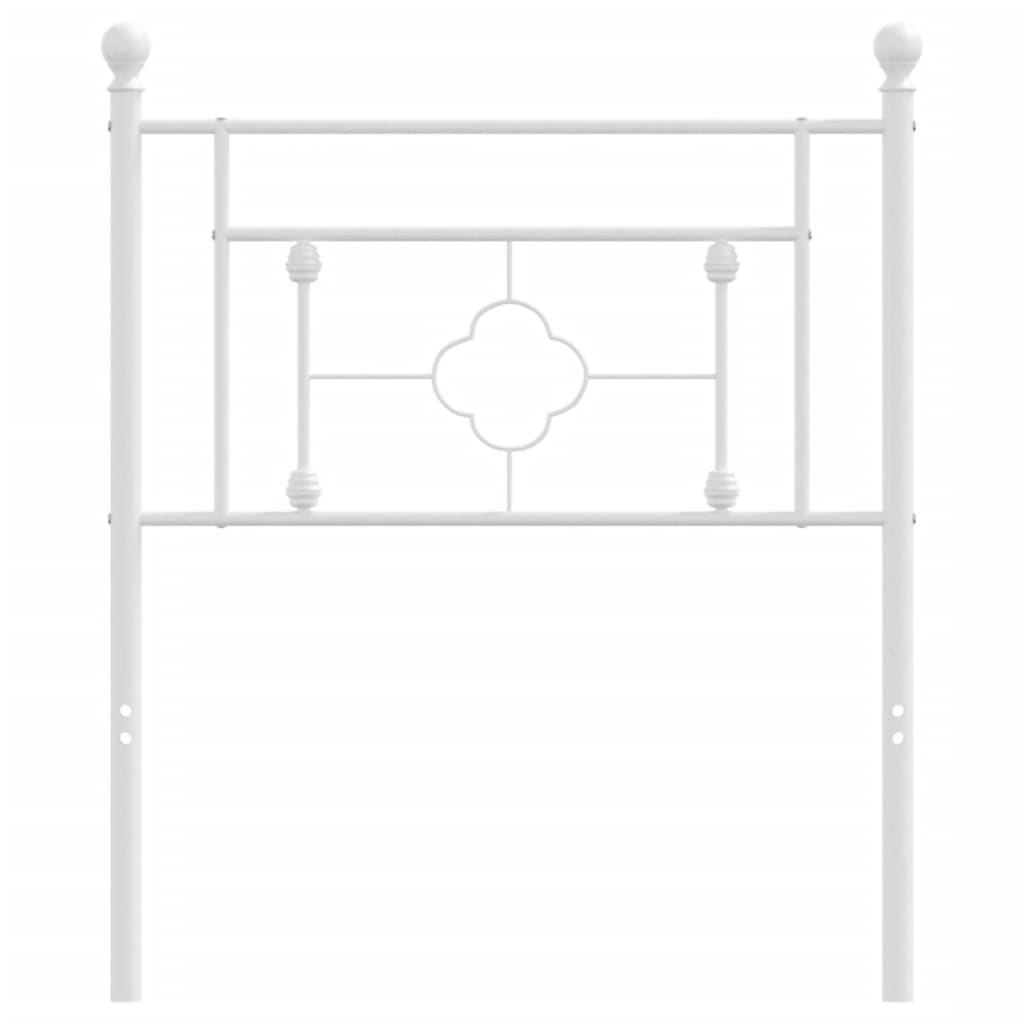 Cabeceira de cama 75 cm metal branco