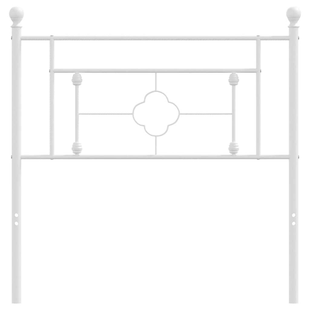 Cabeceira de cama 100 cm metal branco