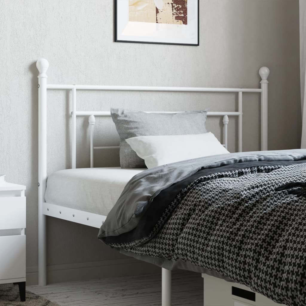 Cabeceira de cama 107 cm metal branco