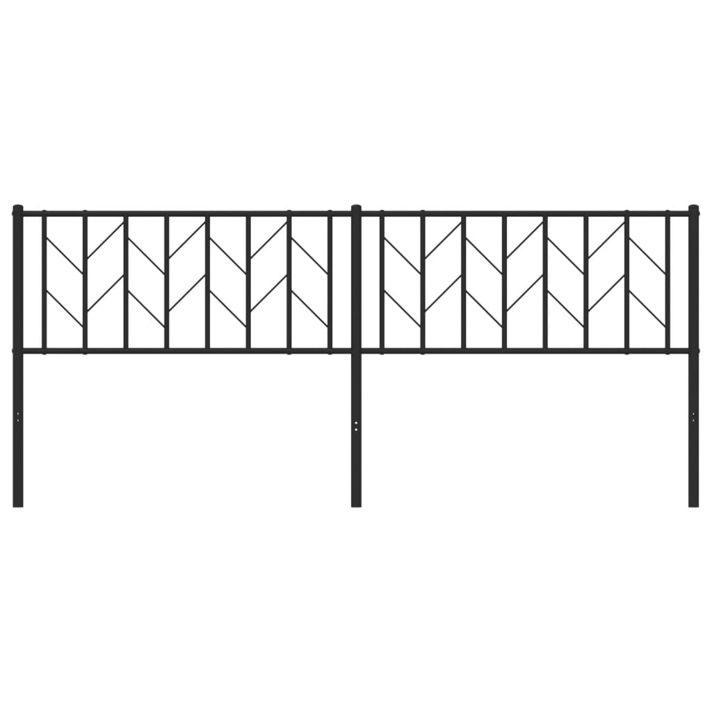 Cabeceira de cama 200 cm metal preto