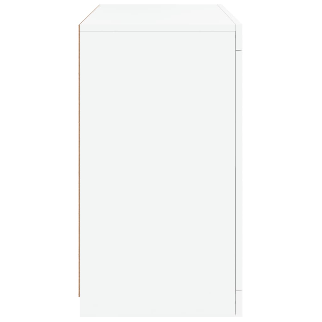 Aparador com luzes LED 60,5x37x67 cm branco