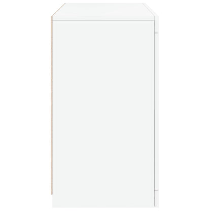 Aparador com luzes LED 60,5x37x67 cm branco