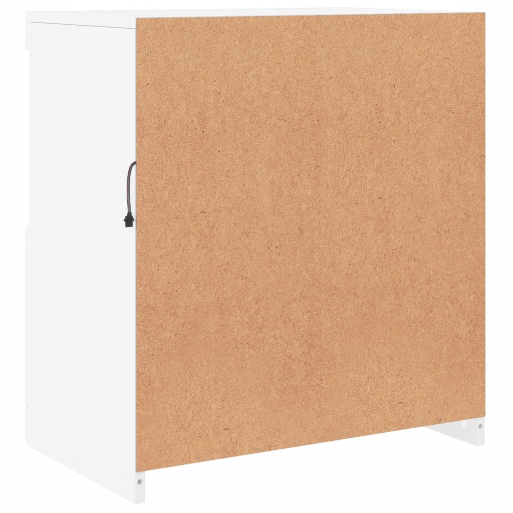 Aparador com luzes LED 60,5x37x67 cm branco