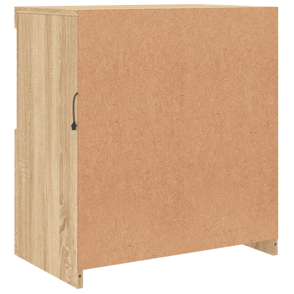 Aparador com luzes LED 60,5x37x67 cm carvalho sonoma