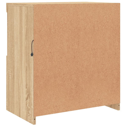 Aparador com luzes LED 60,5x37x67 cm carvalho sonoma